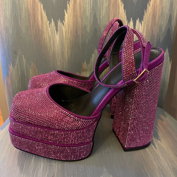 Pink Rhinestone Platforms - Picture 5 of 6